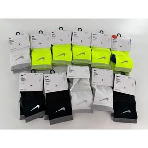 11 Pairs Nike Spark Ankle Dri-Fit Running Socks Volt Mens 6-7.5 Women 7..5-9 NWT